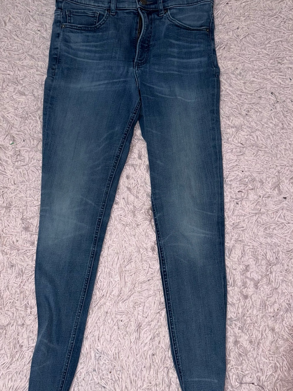 Express Women's High-Rise Skinny Jeans in Dark Blue Wash